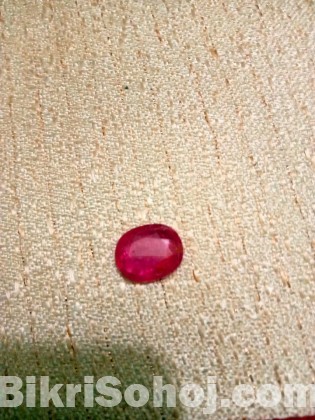 Natural ruby gemstone